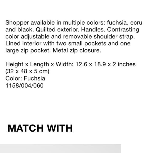 Zara Fuchsia Hot Pink Neon Quilted Shopper Tote NWT - Picture 7 of 11